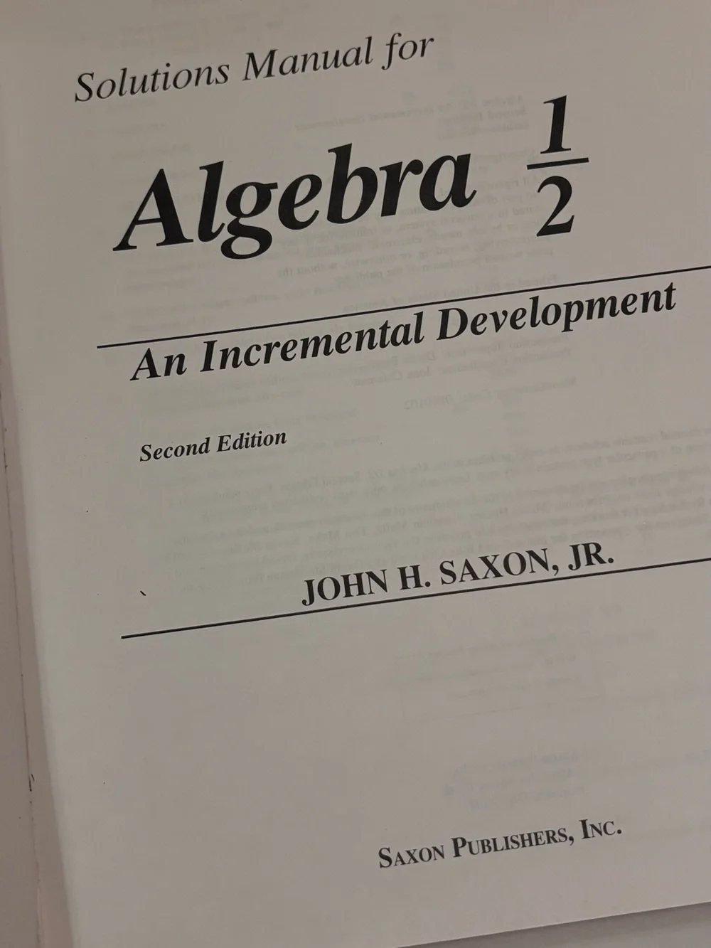 Saxon Algebra 1/2 Textbook and Solutions Manual with DVD Set - Blue
